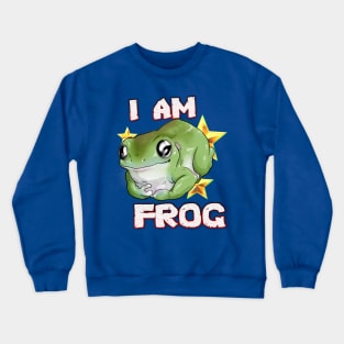 I am frog (Litoria caerulea vers.) Crewneck Sweatshirt